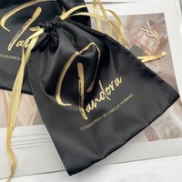 Sacs de rangement pour cheveux en satin, sacs pour perruques 100% cheveux humains, sacs cadeaux de luxe en soie pour extensions de cheveux avec logo personnalisé