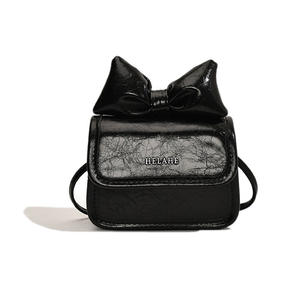 Mini bolso cuadrado con lazo, bandolera simple y elegante para mujer, bolso de mujer de gama alta. - Product Image 2