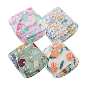 Polyester Adjust Toddler Newborn Modern Boutique Reusable Baby Washable Diaper Cloth Nappy With Insert