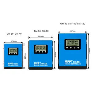 调节器12V 24V 48v通用串行总线液晶智能30A 40A 60A 80A 100A面板电池电源MPPT PWM Mppt太阳能充电控制器