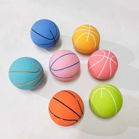 Ballon rebondissant de 6 cm, jouet d'extérieur pour enfants, en caoutchouc haute élasticité, ballon de basket creux, ballon rebondissant pour sauter