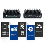 10th Intel Core I3 I5 I7 fansız endüstriyel Mini PC DDR4 bellek çift ekran çift LAN destekler Windows 11 Mini bilgisayar