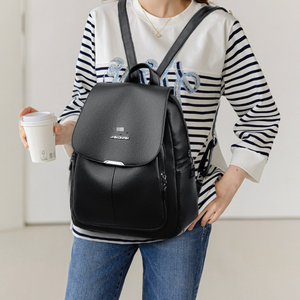 Nouveau <span class=keywords><strong>sac</strong></span> à <span class=keywords><strong>dos</strong></span> polyvalent en cuir souple pour femme, léger, décontracté, à bandoulière unique, pour voyage et extérieur, avec fermeture éclair, en polyester, <span class=keywords><strong>mini</strong></span> - Product Image 1