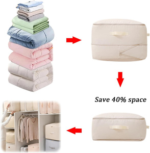 Large Capacity <b>Storage</b> Bag Travel Use Heavy Duty Moving Bags for Comforters Blankets Bedding <b>Clothes</b> Space Saver Bags - Product Image 3