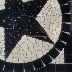 Đá Cẩm Thạch <span class=keywords><strong>travertine</strong></span> <span class=keywords><strong>Texas</strong></span> Sao khảm huy chương 36 inch x 36 inch khảm đá cẩm thạch huy chương cho ngoài trời và trong nhà - Product Image 3