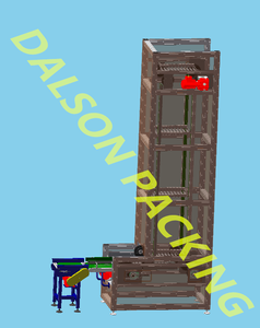 Machine continue verticale d'ascenseur de poussoir de caisse de carton de convoyeur d'ascenseur, convoyeur vertical de levage de carton - Product Image 5