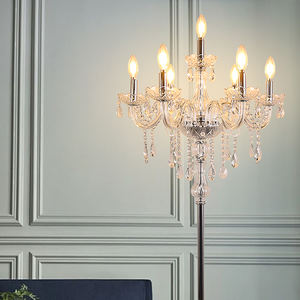 Lámpara de Cristal de Lujo Nórdico para Decoración del Hogar y Bodas, Contemporánea, Luz Blanca Cálida, Larga, E12, para Sala de Estar, Dormitorio, Cabecera, Lámpara de Pie - Product Image 3