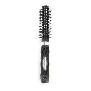 Hot Sale Plastic Stylish Classical Nylon Pins Rubber Finish Round Styling Ionic Hair Brush Print ABS Anti Static Hairbrush