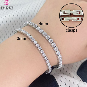 패션 316L 스테인레스 스틸 테니스 지르콘 체인 팔찌 쥬얼리 체인 웨딩 <span class=keywords><strong>CZ</strong></span> 남성용 여성용 - Product Image 6