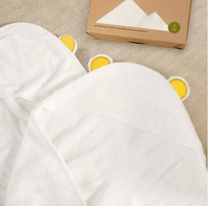 Cotton Bear Hooded <b>Towel</b> For Kids Wearable Beach <b>Wrap</b> Rectangle Shape Machine Washable Outdoor Use Child Size - Product Image 3