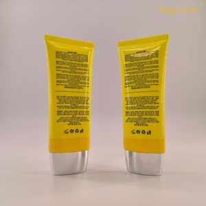 Tube vide super ovale souple de 35 mm de diamètre et 50 ml, avec bouchon à vis argenté, pour emballage de crème solaire Gluta UVA/UVA. - Product Image 5