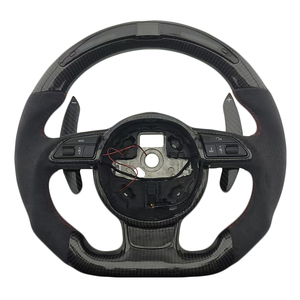 Hot Selling Quality Carbon Fibre Alcantara LED Paddle Steering <b>Wheel</b> for Audi A3 A4L A5 A6L A7 Q3 Q5 Car Steering <b>Wheel</b> - Product Image 1