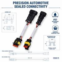 Kit de câblage robuste pour phares antibrouillard avec interrupteur et indicateur pour feux de travail auxiliaires de voiture et feux latéraux de véhicule, 2 fils