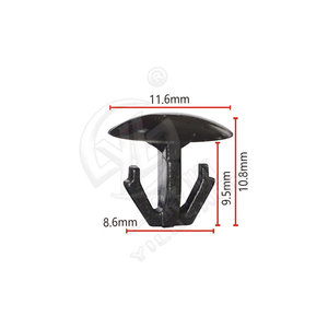 Clip de fixation en nylon plastique Xinyida F33 pour remplacement et réparation de bande d'étanchéité de voiture Honda Acura 11,6 mm 10,8 mm 9,5 mm 8,6 mm - Product Image 1