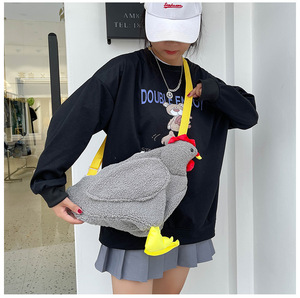 Bolso de Mano de Peluche con Diseño de Gallina, Personalizado, con Relleno de Algodón PP, Bolso de Hombro de Dibujos Animados y Juguete - Product Image 4