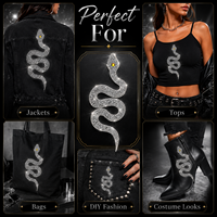 Patch Serpent en Feutre Brodé 3D Perlé Fait Main, à Coudre ou à Coller, pour Chaussures, Chapeaux, Sacs, Vêtements et Manteaux – Style Europe et États-Unis