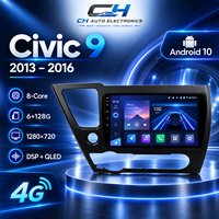 Honda Civic 9 2013-2016 için 9'' Araç DVD Oynatıcısı 9 İnç Araç Stereo DVD Video Ses DVD Oynatıcısı Kablosuz CarPlay