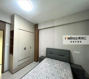 Melinco Extendable Living Room Display Cabinet with Eco-Friendly Wall Cladding Door Set Farmhouse Style Modern Home <strong>Furniture</strong> - Product Image 4