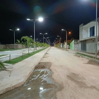 Farola Solar Integrada LED de 250W, IP65 Impermeable, con Sensor de Movimiento para Carreteras y Estacionamientos