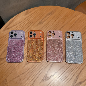 เคสโทรศัพท์มือถือลายกลิตเตอร์รูปทรงข้าวหลามตัดสีนีออนเรียบง่าย สำหรับ iPhone 17Air 16 15 13 pro max ป้องกันการกระแทก - Product Image 1