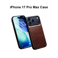 Étui en cuir intégral pour iPhone 18 17 Pro Max, finition lisse, protection renforcée de l'appareil photo et coque de protection ajustée