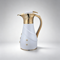 Carafe isotherme en plastique avec revêtement extérieur en verre sous vide, idéale pour les mosquées et les pèlerinages du Hajj, expédition en lot pour distributeurs