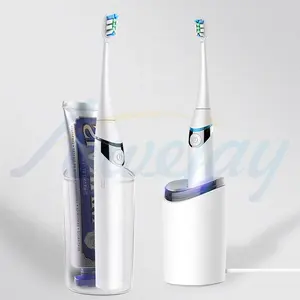 Recargable poder sónico cepillo de dientes con UV desinfectante eléctrico cepillo de dientes eléctrico