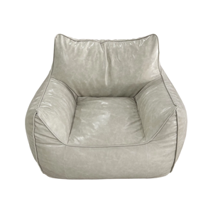 Copertura per <span class=keywords><strong>Pouf</strong></span> <span class=keywords><strong>Sacco</strong></span> Singolo di Lusso in Pelle Scamosciata Sintetica PU, per Poltrona Relax da Camera da Letto - Product Image 4