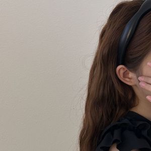 Mio thời trang không thường xuyên <span class=keywords><strong>PU</strong></span> da Headband cà phê cổ điển màu đen Headband phụ nữ đàn hồi Headband Phụ kiện tóc hàng ngày - Product Image 4