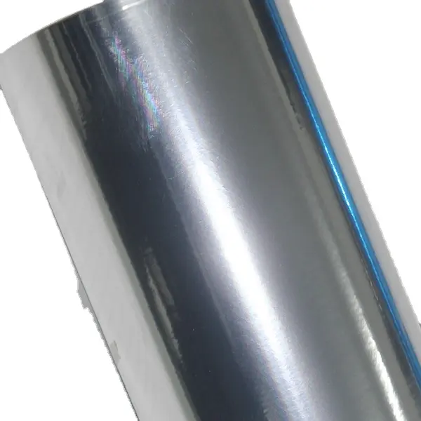 1.52x30m pvc auto-adhésif rouleau de film autocollant argent miroir chrome film wrap pour voiture