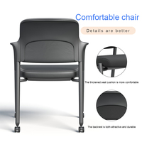 Chaise de conférence/formation en cuir durable et tendance avec fonction pivotante, design moderne, personnalisable pour les espaces commerciaux