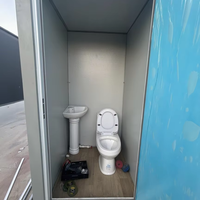 Systèmes de toilettes portables en acier écologiques et durables, avec porte de sécurité, installation facile, design moderne, unités chimiques mobiles sans eau