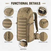 Nouveautés : Sac à dos tactique de randonnée 28L à chargement par le haut, personnalisable avec logo, réglable