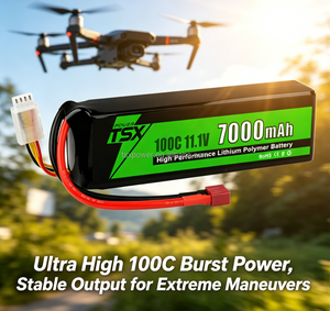TSX 3S 11,1V 100C 7000mAh Lipo-Akku mit Deans-Anschluss, Softcase, Metallplatten für X-Maxx <span class=keywords><strong>Arrma</strong></span> <span class=keywords><strong>Infraction</strong></span> RC Auto Truck, CE-Zertifiziert - Product Image 6