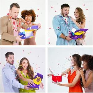הגעה חדשה DIY מתפוצץ קונפטי הפתעה מתנה קופסות פיצוץ תיבת פופ עד ליום ההולדת ולנטיין - Product Image 6