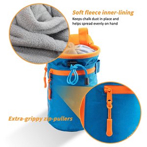 Sacs de taille antidérapants personnalisés pour l'extérieur, sac à craie pour l'escalade, avec 2 grandes poches de rangement zippées - Product Image 4