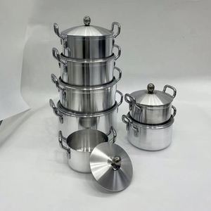 Wholesale Aluminum Cookware <b>Set</b> of 7 Piece Casserole Pots Thicken Aluminum Dia Cast Cookware - Product Image 6