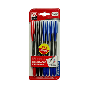 Bolígrafos Easy Sencillo de 1.0 mm, Colores Surtidos, 7 Piezas, Material de Oficina - Product Image 1