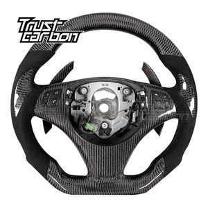 Volante de Fibra de Carbono Forjado Personalizado para <span class=keywords><strong>BMW</strong></span> Serie 3 E90 E91 <span class=keywords><strong>E92</strong></span> X3 M3 330i <span class=keywords><strong>330d</strong></span> Coupé 335i Coupé 318i 2003-2012 - Product Image 1