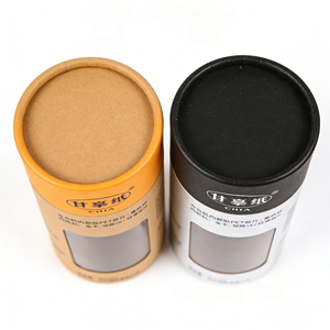 Boîte cylindrique en papier kraft premium avec fenêtre de présentation, personnalisable, pour emballage de cosmétiques et de parfums - Product Image 3