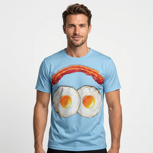Camiseta de Diseño Personalizado para Hombre, Cuello Redondo, Manga Corta, 100% Algodón Orgánico, Corte Ajustado, Ecológica, Transpirable, Servicio OEM - Product Image 1