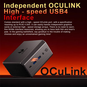 Nuevo Mini <span class=keywords><strong>PC</strong></span> AMD Ryzen AI 9 HX370, DDR5 64GB, SSD de 1TB, OCuLink, LAN Dual, WiFi7, IA <span class=keywords><strong>para</strong></span> Juegos, Windows 10 Pro, Escritorio - Product Image 6