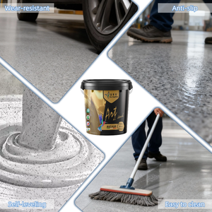 Système de revêtement professionnel pour béton Blue Kingfisher : Époxy auto-améliorant avec effet auto-nivelant et effet pierre pour intérieur/extérieur - Product Image 3