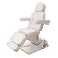 Table de massage électrique de luxe moderne à 3 moteurs avec base dorée, lit de beauté, chaise de soin cosmétique, mobilier de spa, lit pour extensions de cils
