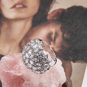 las mujeres los hombres la anillos de circón cúbico de Micro Pave fila Bling CZ de moda anillo de cobre joyas de <span class=keywords><strong>Bohemia</strong></span> - Product Image 3