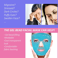 Masque facial en gel de glace pour soins de la peau, thérapie chaude et froide, anti-rides, soulagement de la fatigue, raffermissement de la peau, pack de perles de glace, massage rafraîchissant