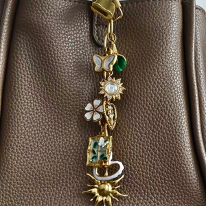 Custom <b>Personalized</b> Vintage Gold <b>Keychain</b> Light Stainless Steel Purse and Bag Chain Charms Gift for Her - Product Image 3