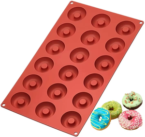 <span class=keywords><strong>Molde</strong></span> de Silicona para Hornear <span class=keywords><strong>Donuts</strong></span>, Libre de BPA, Reutilizable, para Chocolate y Galletas <span class=keywords><strong>Caseros</strong></span> - Product Image 1