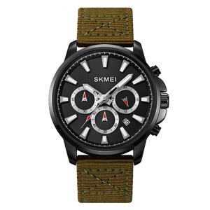 Montre-bracelet Skmei 2071 pour homme, luxe, quartz, bracelet en cuir, haute qualité, logo personnalisé, chronographe à six aiguilles, étanche, simple - Product Image 6