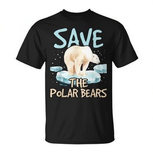 T-shirt Save The Polar Bears, design pour les amoureux de la faune et des animaux - Product Image 2